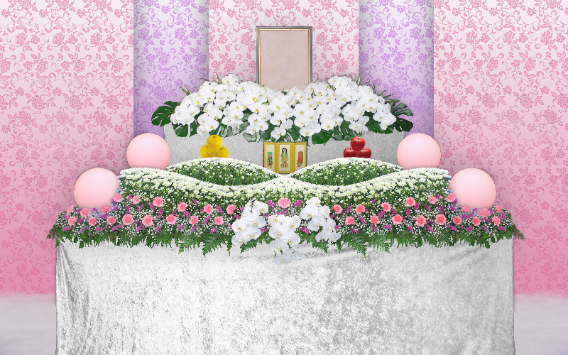 選べる花祭壇（愛）ピンク